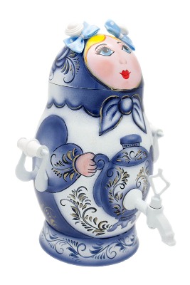 Самовар «Матрешка» 3 л, гжель